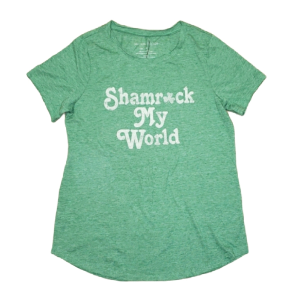 Grayson Threads Shamrock My World Shirt Women's Medium NWOT St. Patrick’s Green
